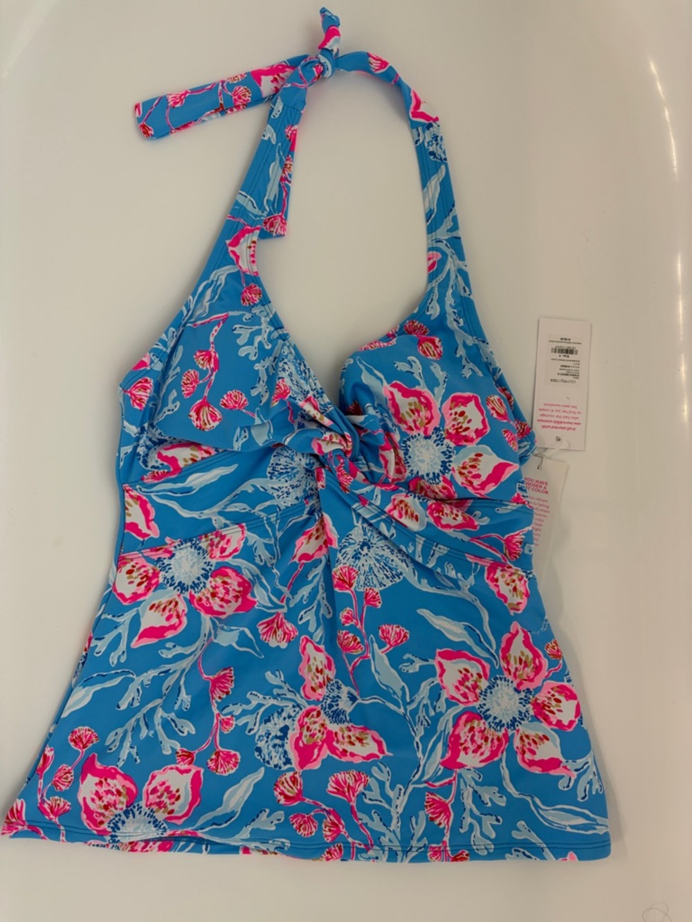 NWT Lilly Pulitzer Womens Coen Halter tankini top 6 Bahamian Rhapsody Floral